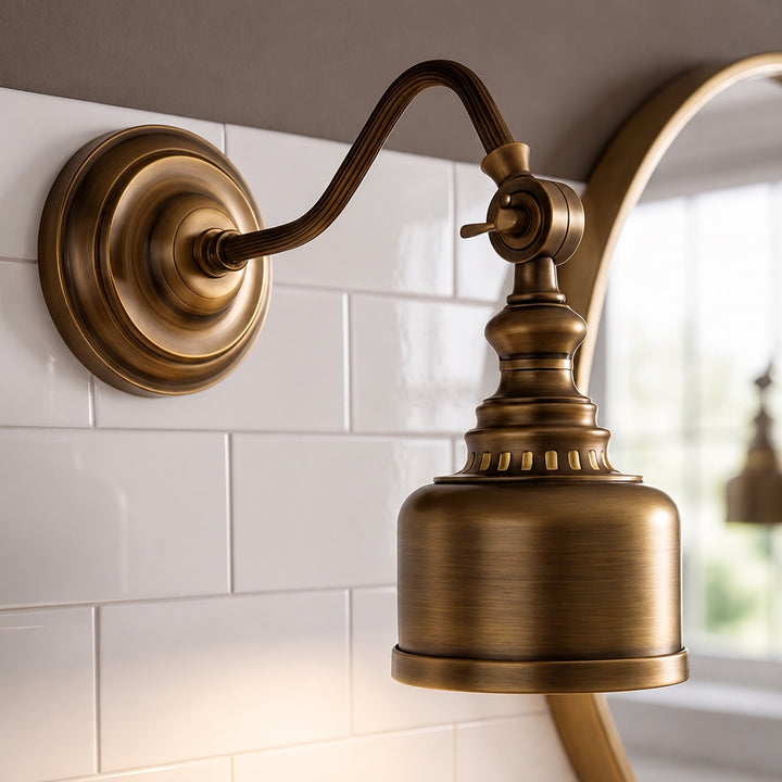 Modern Minimalist Wall Light Wall Mounted Solid Brass LED Compatible Sconce for Indoor Use