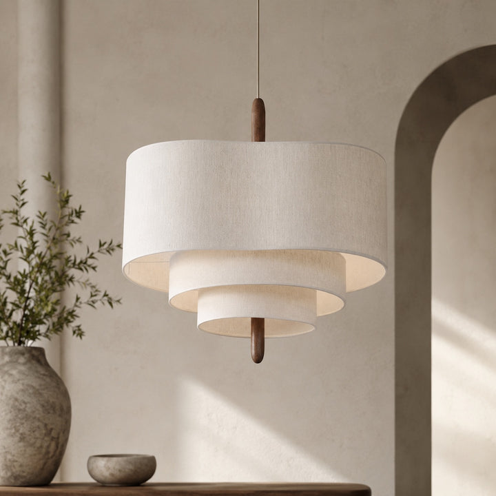 Contemporary Pendant Lamp Minimalist Design Metal Structure LED Lighting Fixture