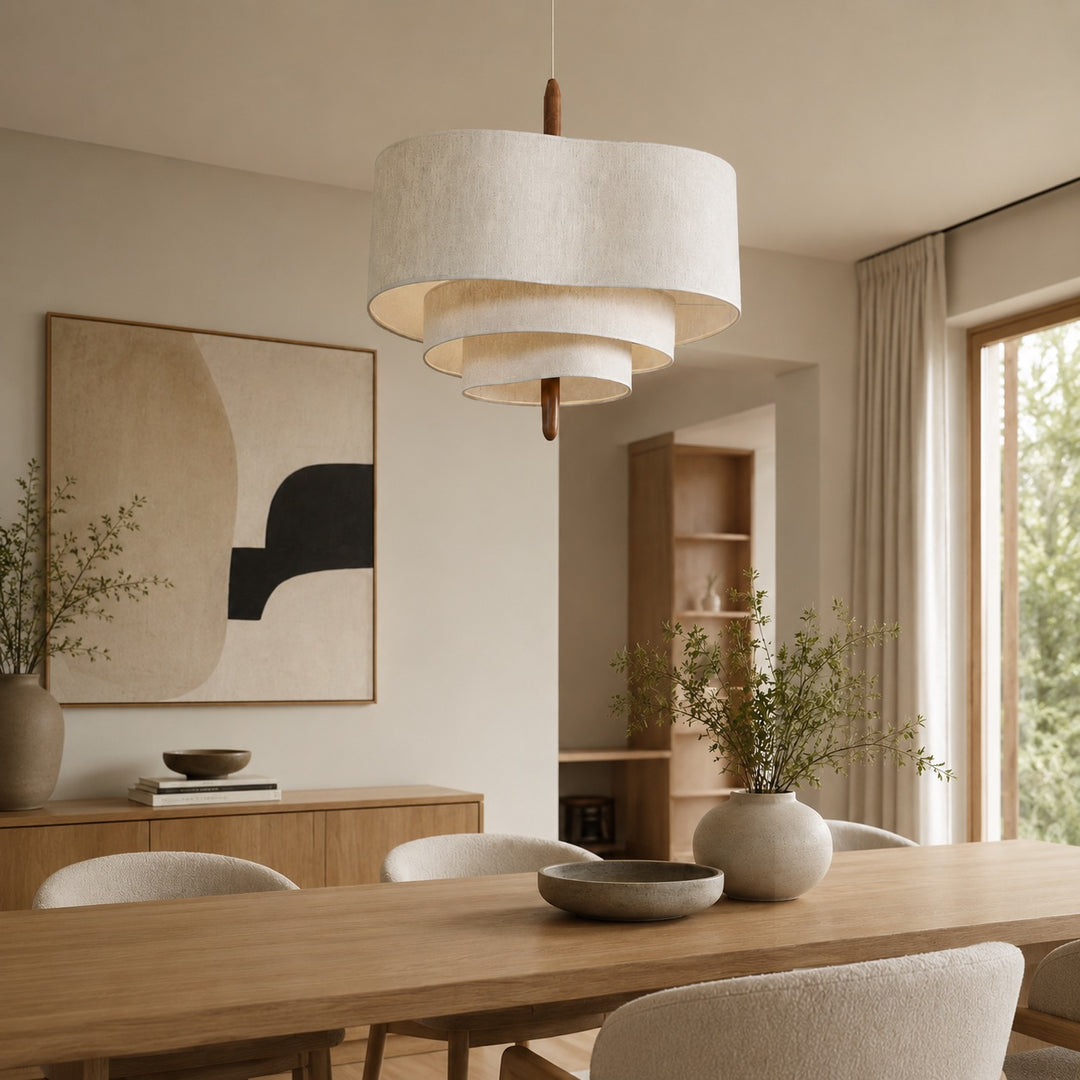 Contemporary Pendant Lamp Minimalist Design Metal Structure LED Lighting Fixture