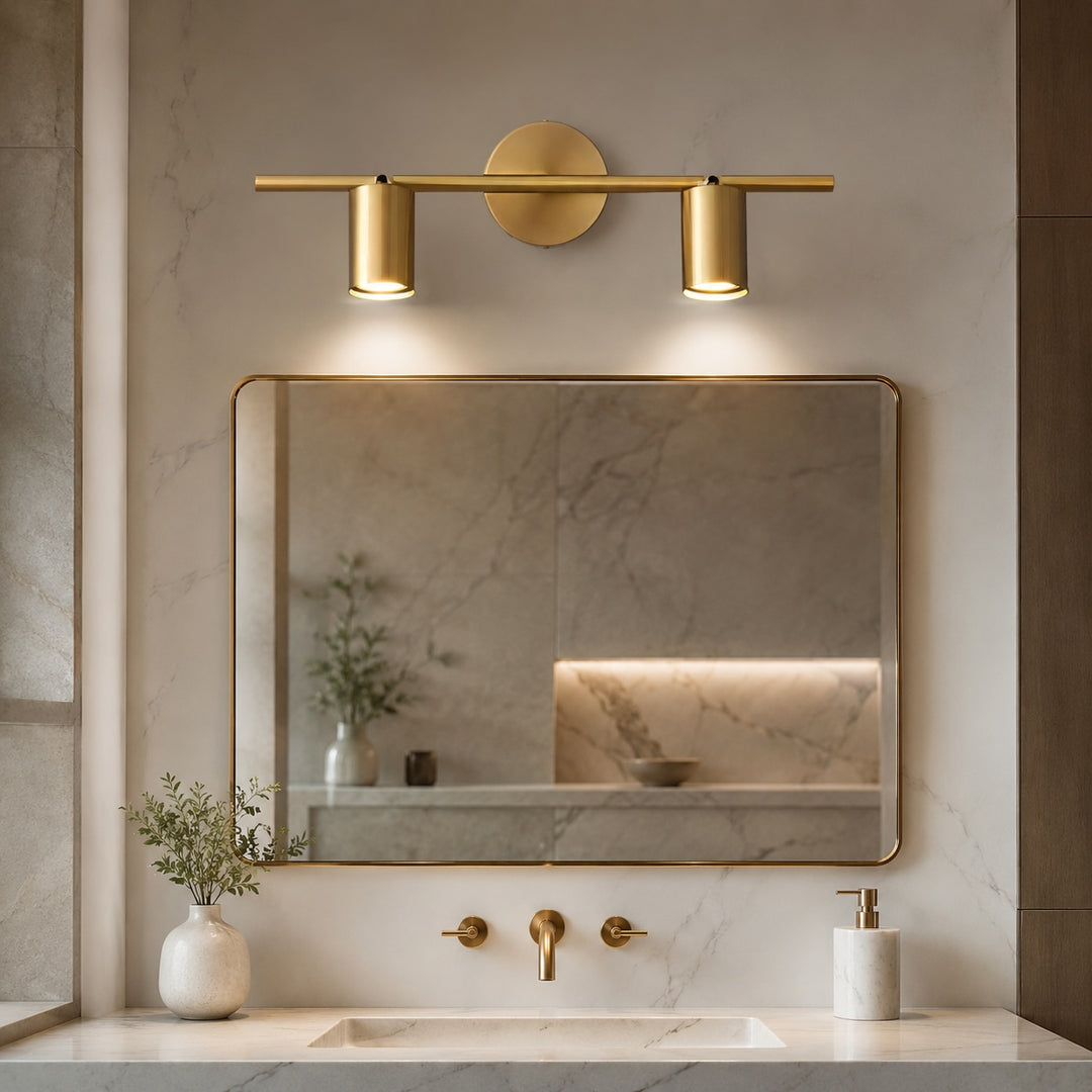 Modern Rotatable Spotlight Wall Light Adjustable Brass Sconce with 350° Head Rotation