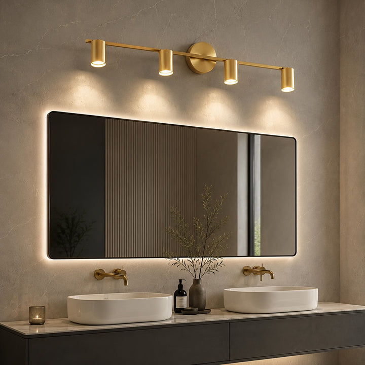 Modern Rotatable Spotlight Wall Light Adjustable Brass Sconce with 350° Head Rotation
