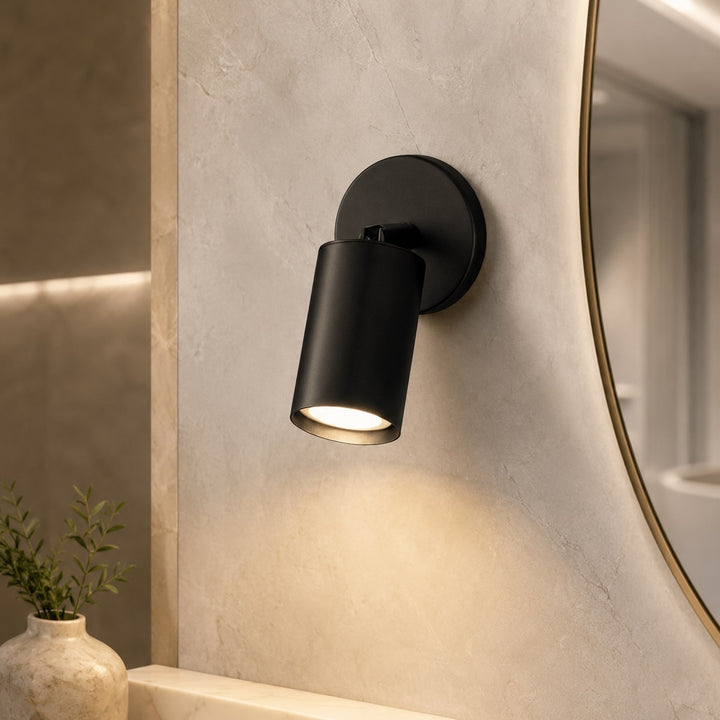 Modern Rotatable Spotlight Wall Light Adjustable Brass Sconce with 350° Head Rotation