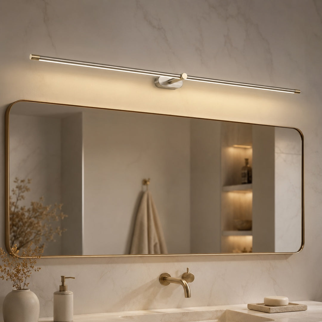 Minimalist Linear Wall Lamp Hardwired Metal LED Adjustable Lighting Fixture