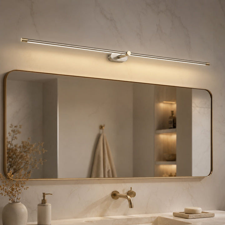 Minimalist Linear Wall Lamp Hardwired Metal LED Adjustable Lighting Fixture