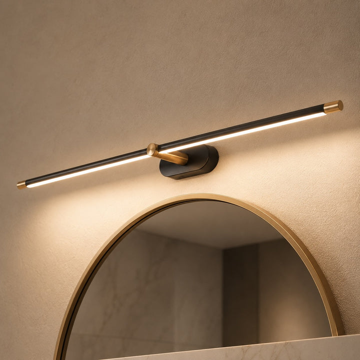 Minimalist Linear Wall Lamp Hardwired Metal LED Adjustable Lighting Fixture