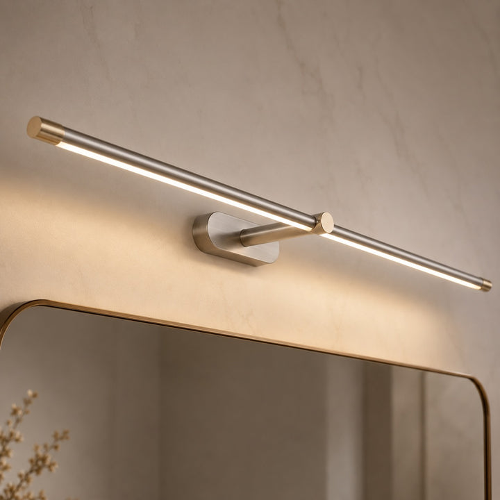 Minimalist Linear Wall Lamp Hardwired Metal LED Adjustable Lighting Fixture