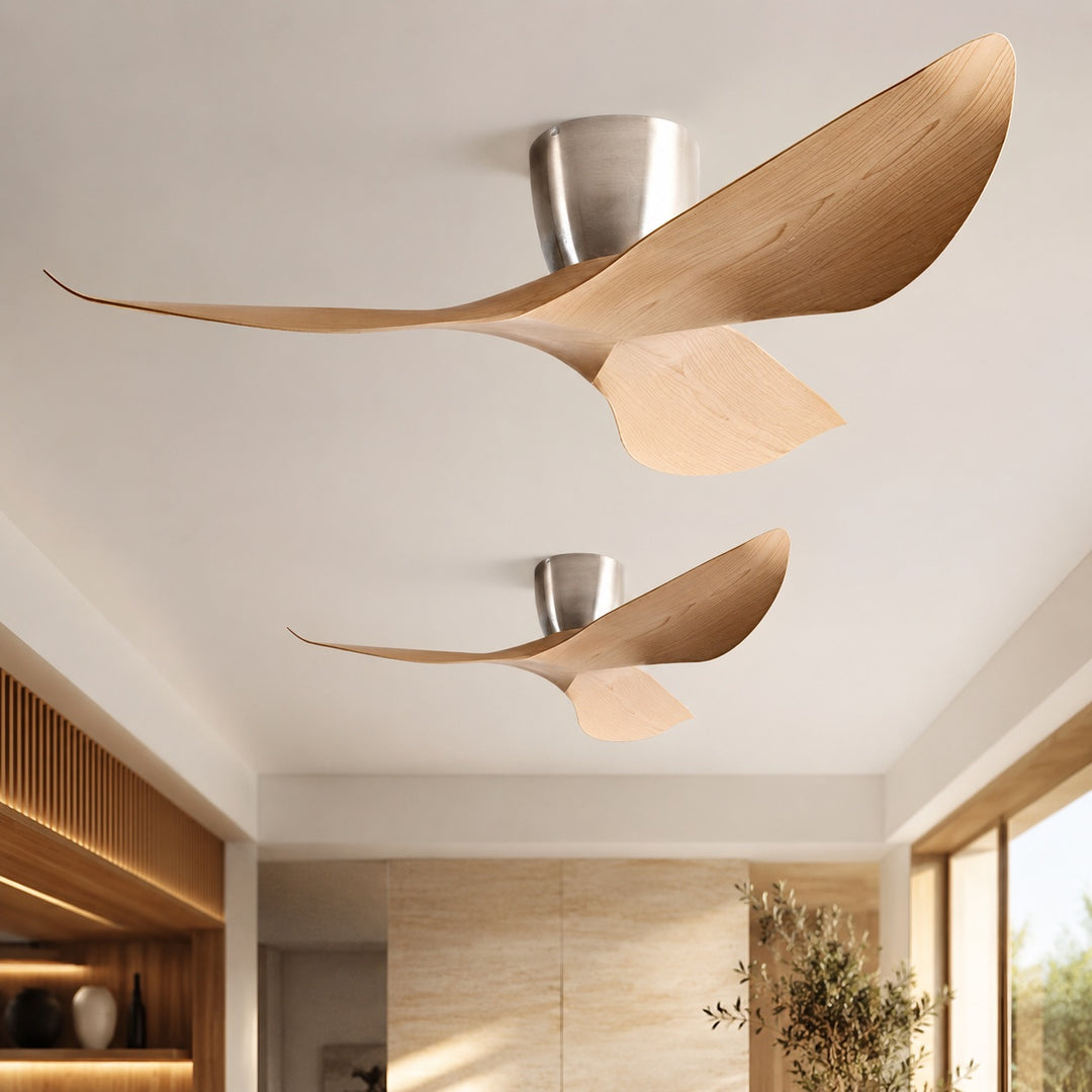 Modern Low Profile Ceiling Fan with Remote Control & Quiet DC Motor