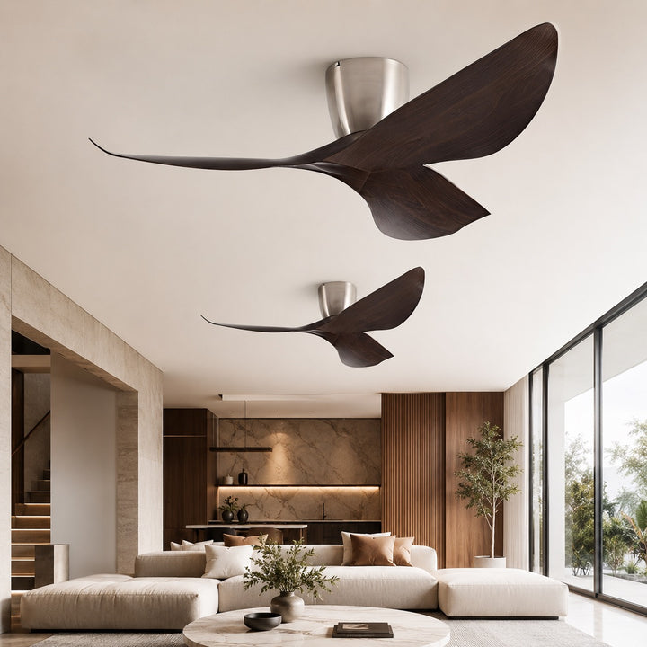 Modern Low Profile Ceiling Fan with Remote Control & Quiet DC Motor