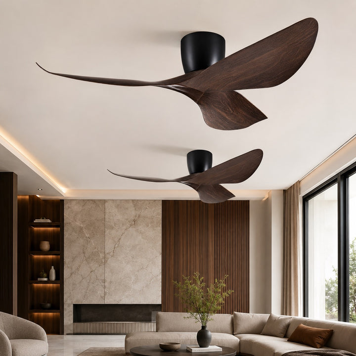Modern Low Profile Ceiling Fan with Remote Control & Quiet DC Motor