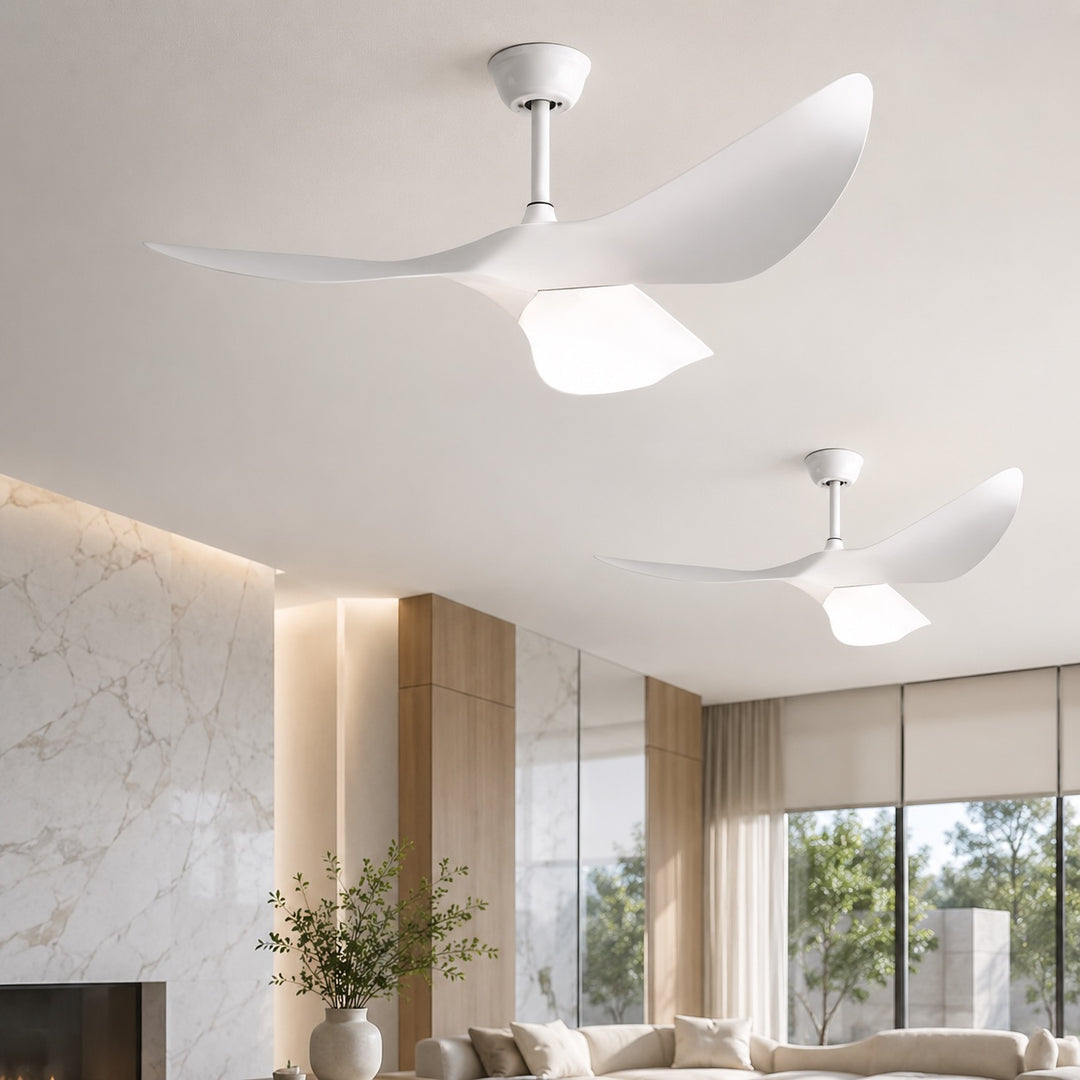 Flush Mount Ceiling Fan with Remote Control, 6-Speed DC Motor & Reversible Blades