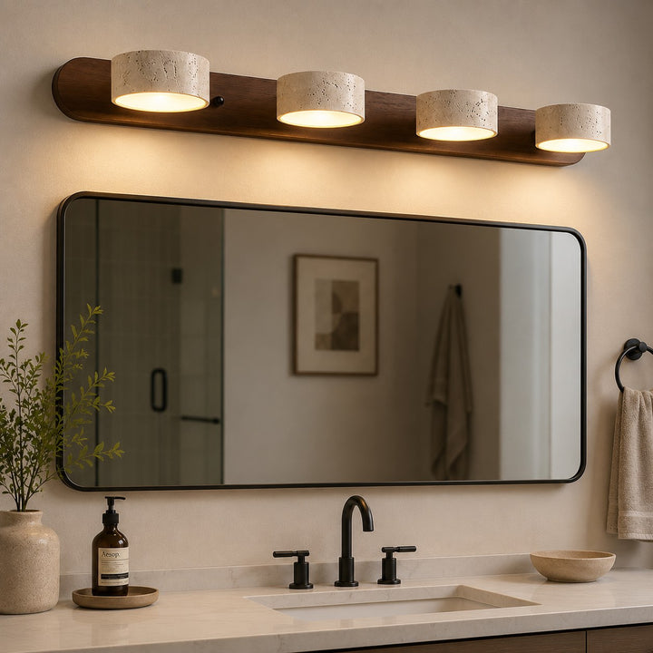 Rustic Bathroom Wall Light Wood Vanity Fixture