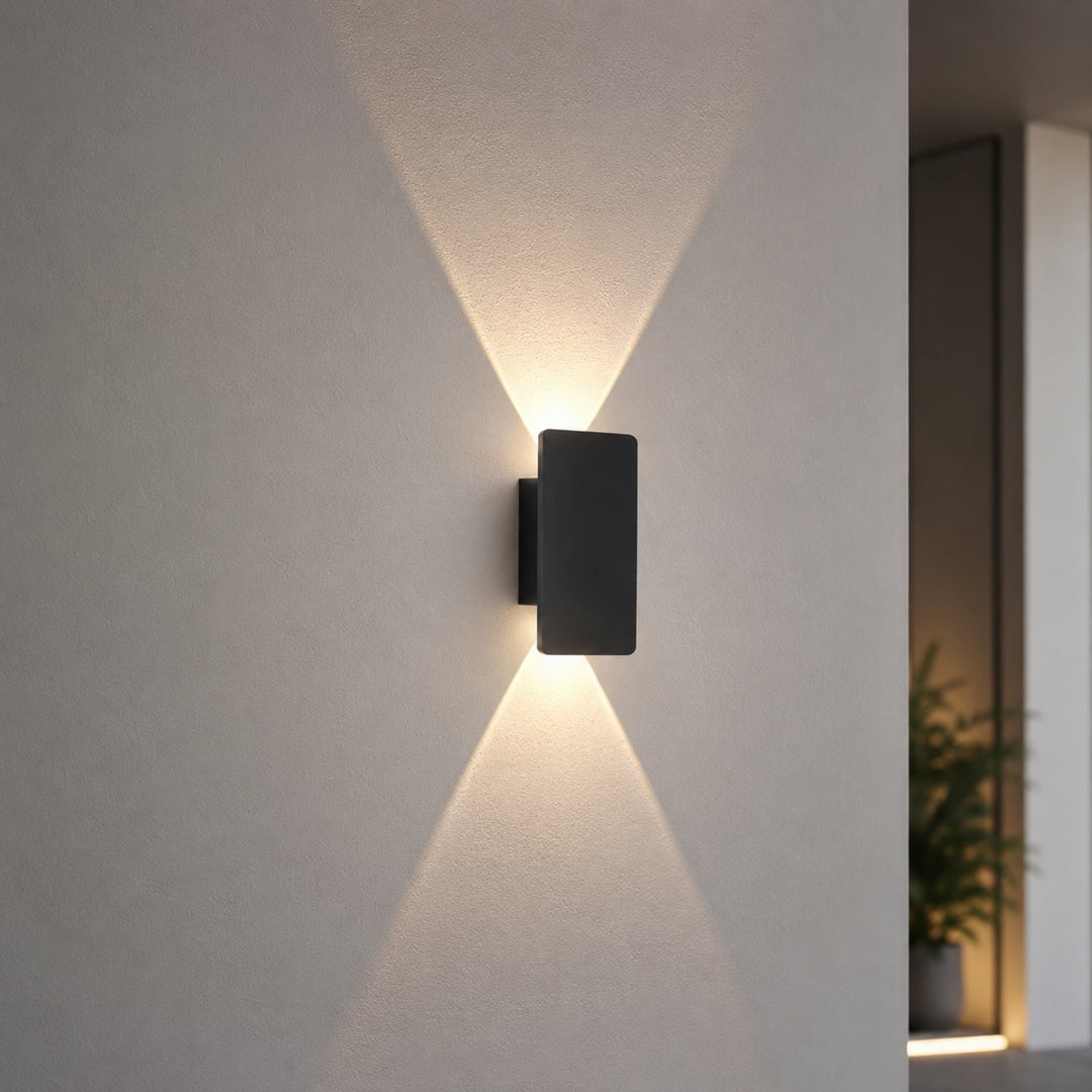 Modern Outdoor Wall Light Wall Mounted Aluminum 18W LED Weather Resistant for Gardens and Porches