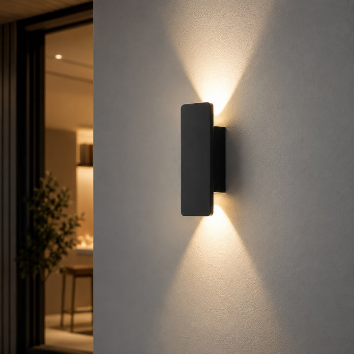 Modern Outdoor Wall Light Wall Mounted Aluminum 18W LED Weather Resistant for Gardens and Porches