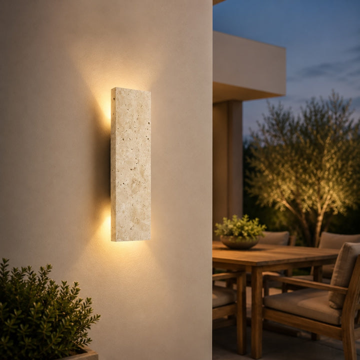 Modern Wall Light Outdoor Wall Sconce Wall Mounted Natural Stone Dimmable LED IP65