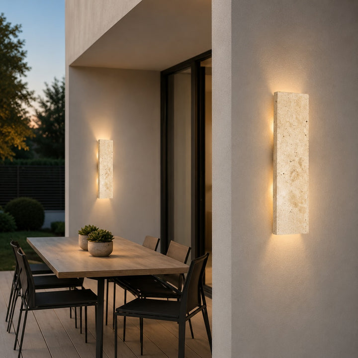 Modern Wall Light Outdoor Wall Sconce Wall Mounted Natural Stone Dimmable LED IP65
