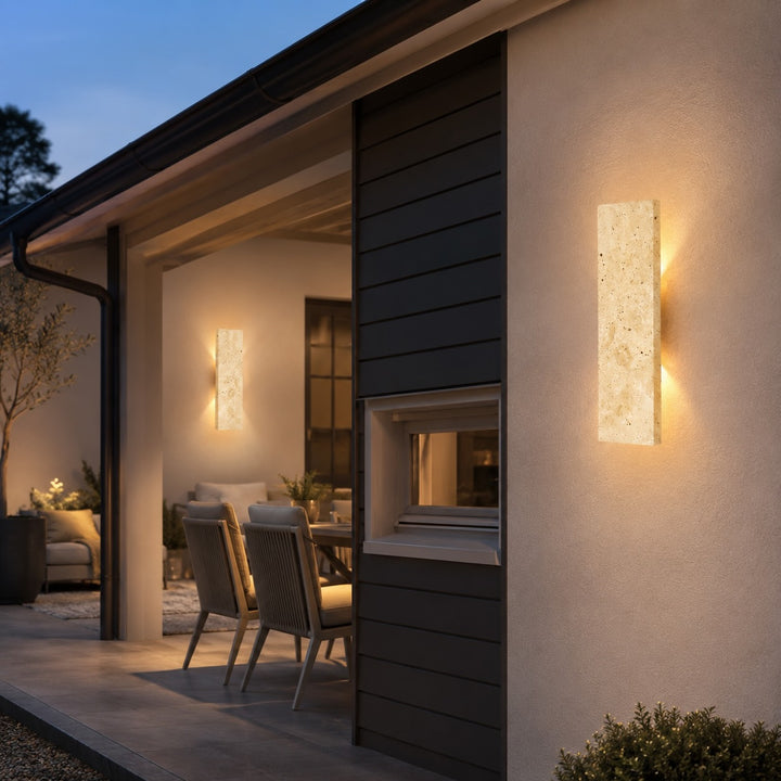 Modern Wall Light Outdoor Wall Sconce Wall Mounted Natural Stone Dimmable LED IP65