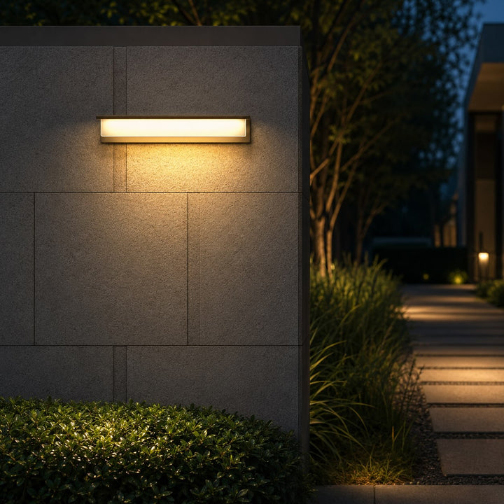 Modern Solar Outdoor Wall Lamp Weatherproof Metal Acrylic Adjustable LED Light