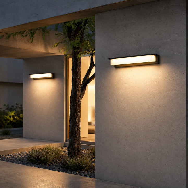 Modern Solar Outdoor Wall Lamp Weatherproof Metal Acrylic Adjustable LED Light