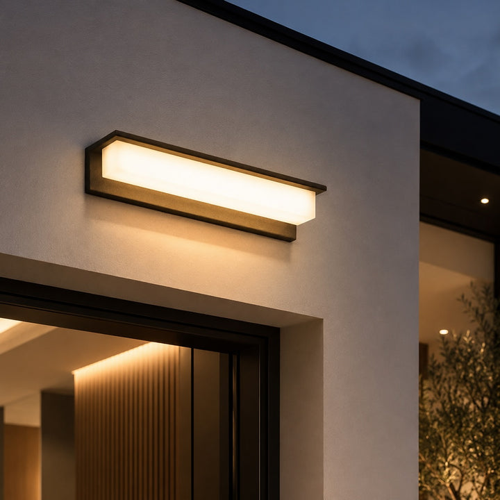 Modern Solar Outdoor Wall Lamp Weatherproof Metal Acrylic Adjustable LED Light
