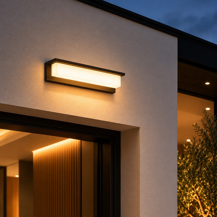 Modern Solar Outdoor Wall Lamp Weatherproof Metal Acrylic Adjustable LED Light