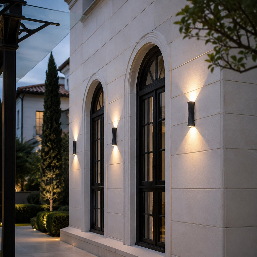 Modern Outdoor Wall Lantern Waterproof Metal and Acrylic LED Wall Light Fixture