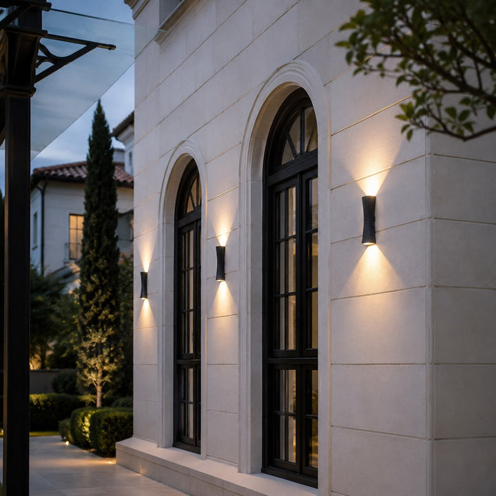 Modern Outdoor Wall Lantern Waterproof Metal and Acrylic LED Wall Light Fixture