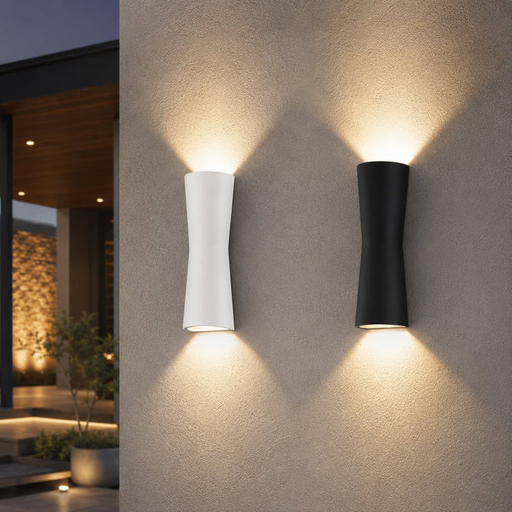 Modern Outdoor Wall Lantern Waterproof Metal and Acrylic LED Wall Light Fixture