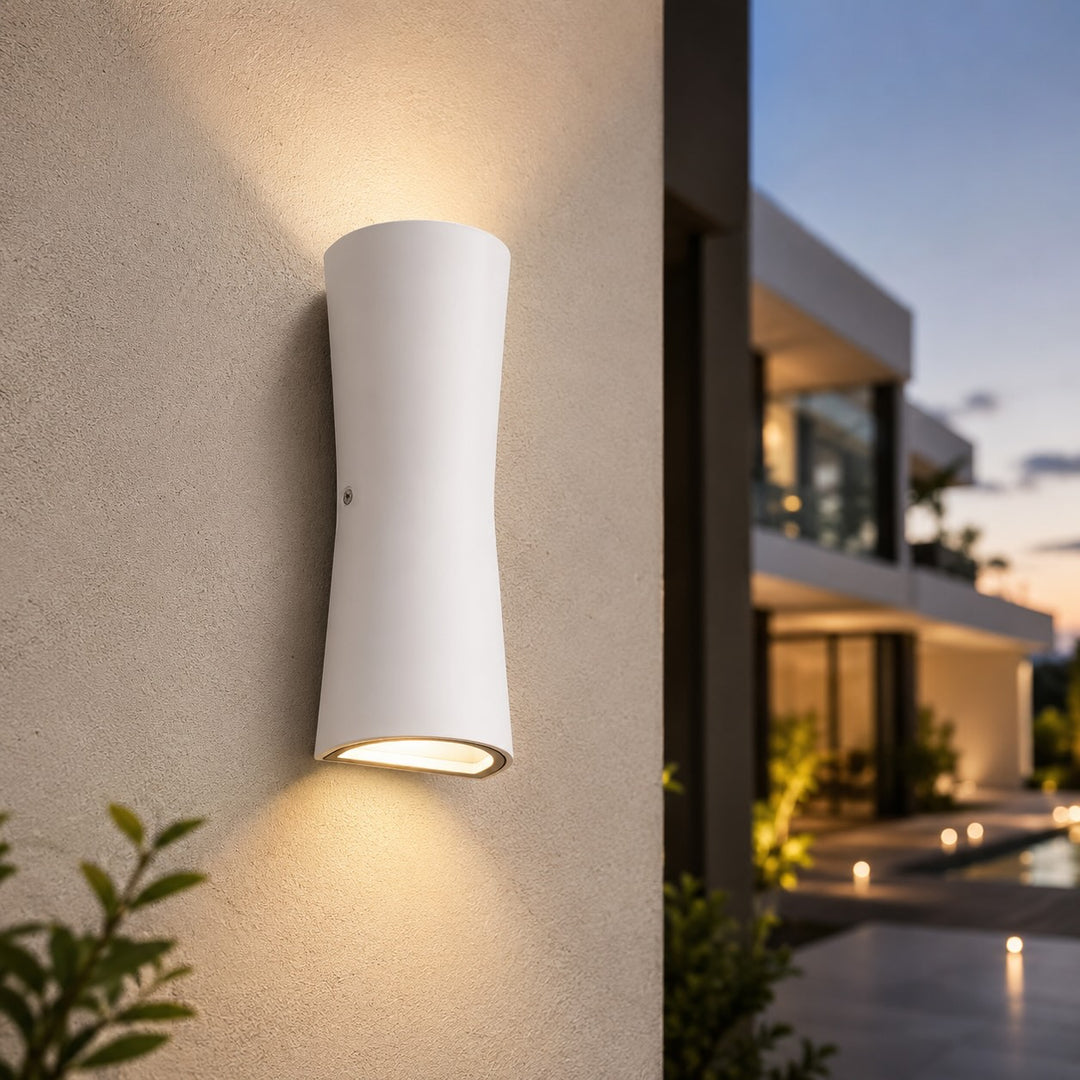 Modern Outdoor Wall Lantern Waterproof Metal and Acrylic LED Wall Light Fixture