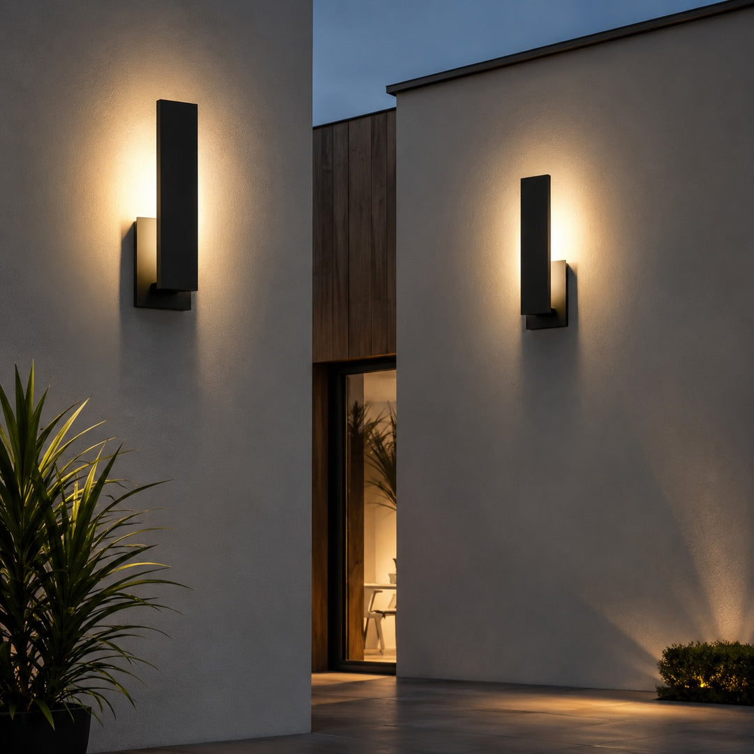 Modern Outdoor Wall Light Wall Mounted Weatherproof Aluminum LED Adjustable Design
