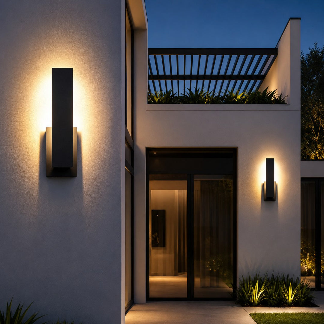 Modern Outdoor Wall Light Wall Mounted Weatherproof Aluminum LED Adjustable Design