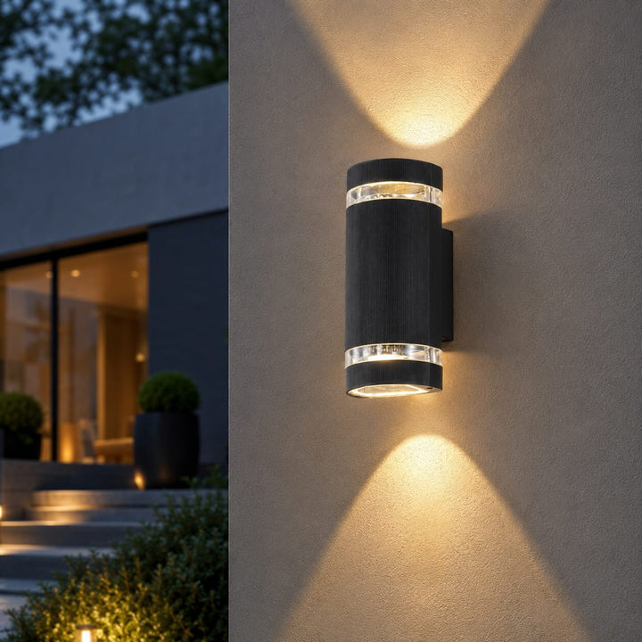 Modern Up Down Outdoor Wall Light Sconce Waterproof Aluminum LED 12W Warm White 3000K