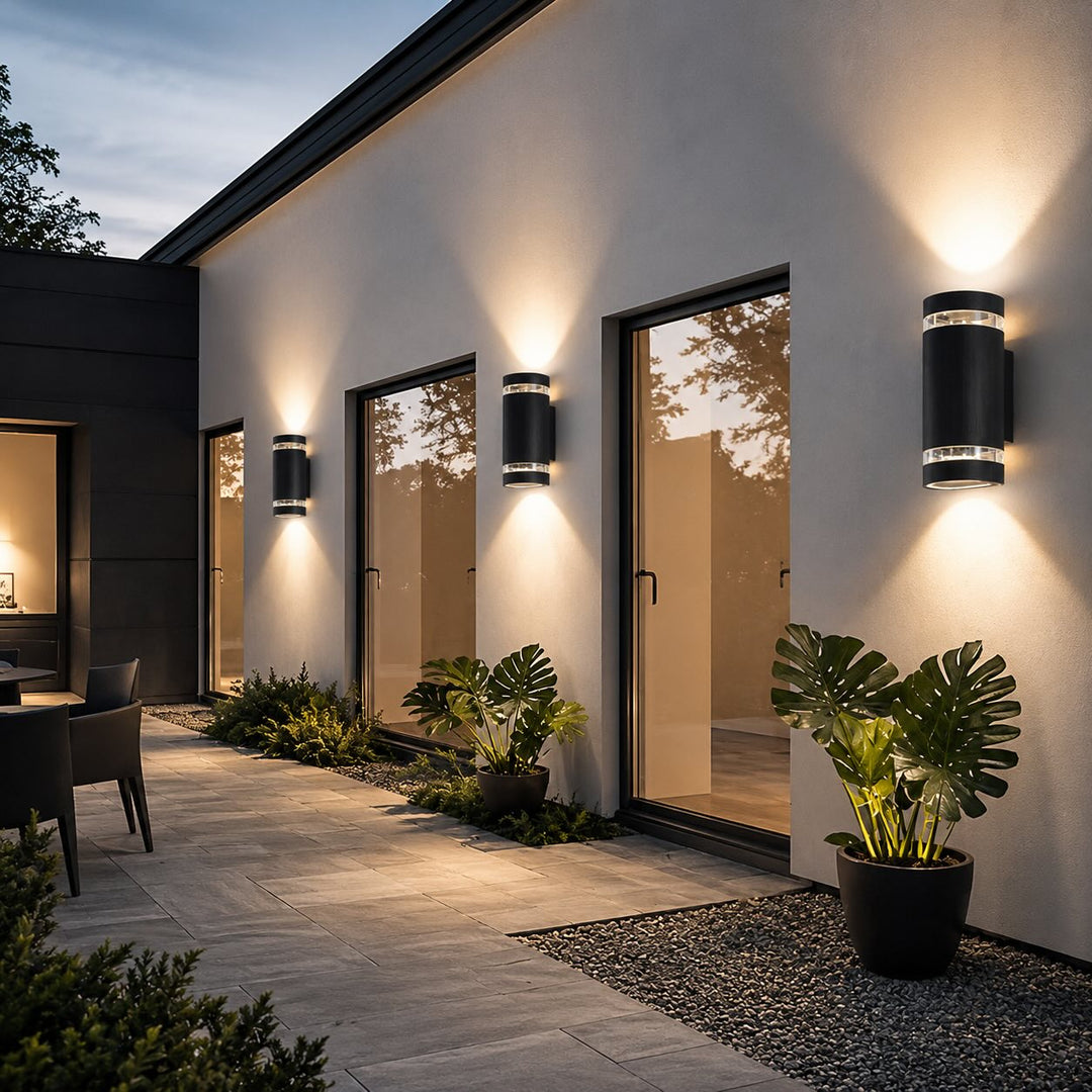 Modern Up Down Outdoor Wall Light Sconce Waterproof Aluminum LED 12W Warm White 3000K