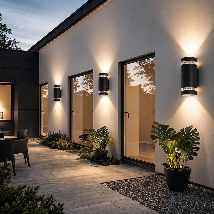 Modern Up Down Outdoor Wall Light Sconce Waterproof Aluminum LED 12W Warm White 3000K