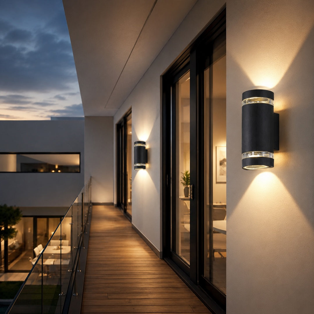 Modern Up Down Outdoor Wall Light Sconce Waterproof Aluminum LED 12W Warm White 3000K