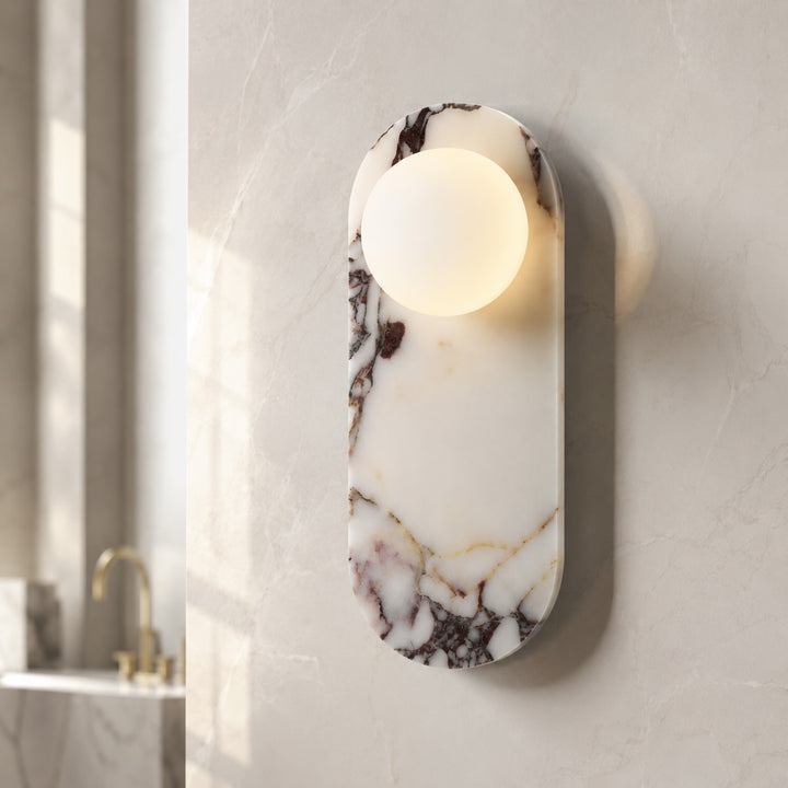 Modern Wall Sconce Lighting Adjustable LED Marble Wall Lamp for Contemporary Spaces