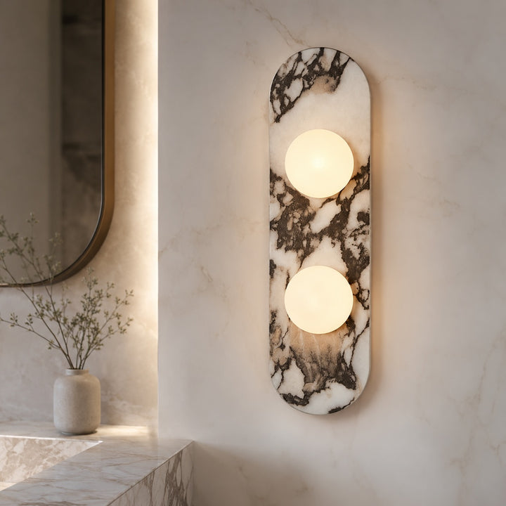 Modern Wall Sconce Lighting Adjustable LED Marble Wall Lamp for Contemporary Spaces