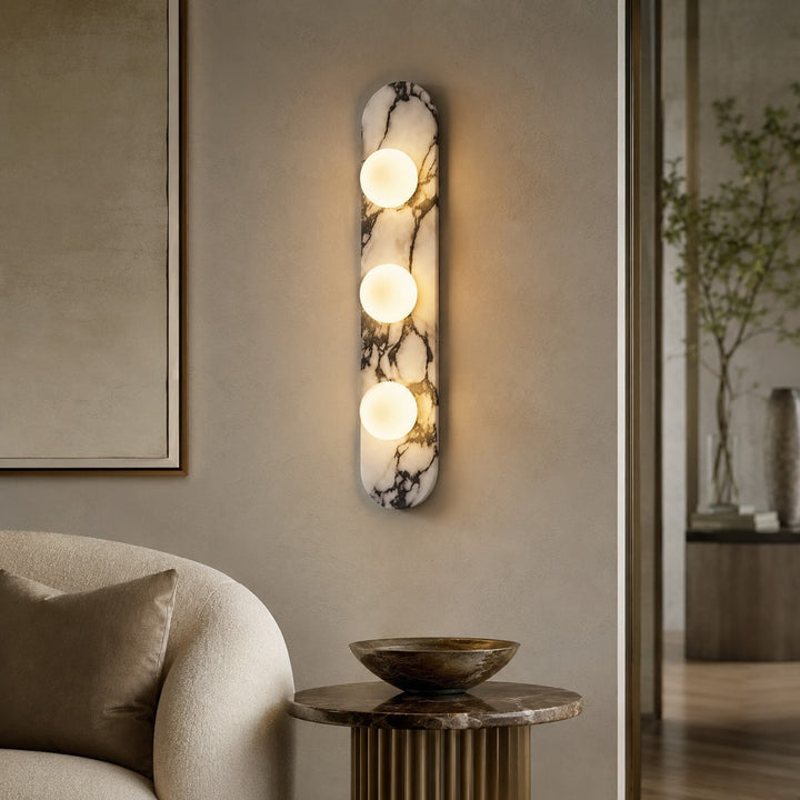 Modern Wall Sconce Lighting Adjustable LED Marble Wall Lamp for Contemporary Spaces