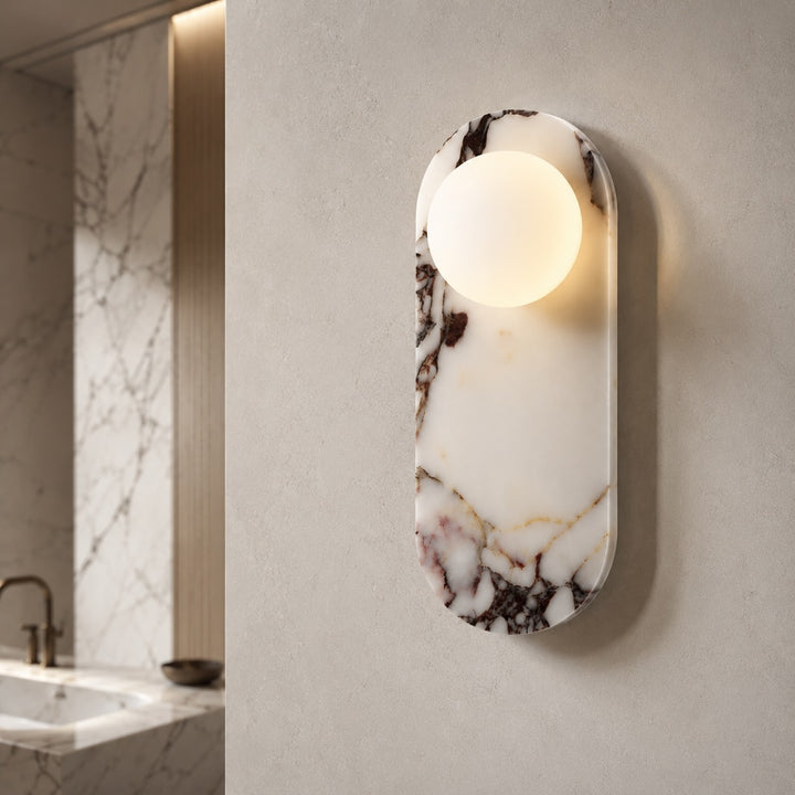 Modern Wall Sconce Lighting Adjustable LED Marble Wall Lamp for Contemporary Spaces