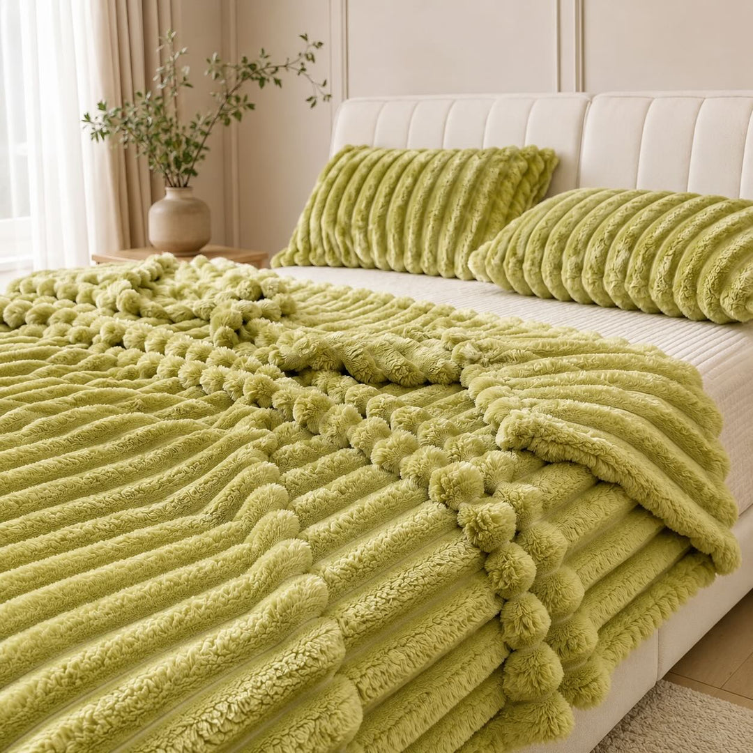 Modern Striped Throw Blanket Soft Fabric Lightweight Versatile Use Machine Washable