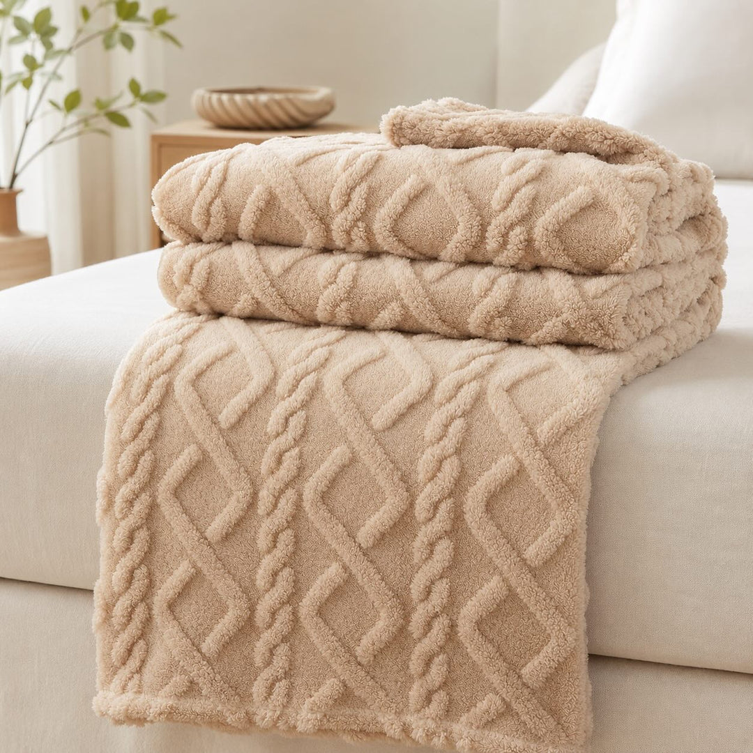 Lightweight Coral Fleece Throw Blanket for Sofa and Bed Use Soft and Easy to Clean