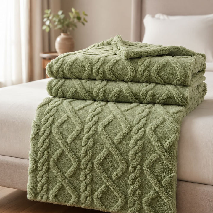 Lightweight Coral Fleece Throw Blanket for Sofa and Bed Use Soft and Easy to Clean