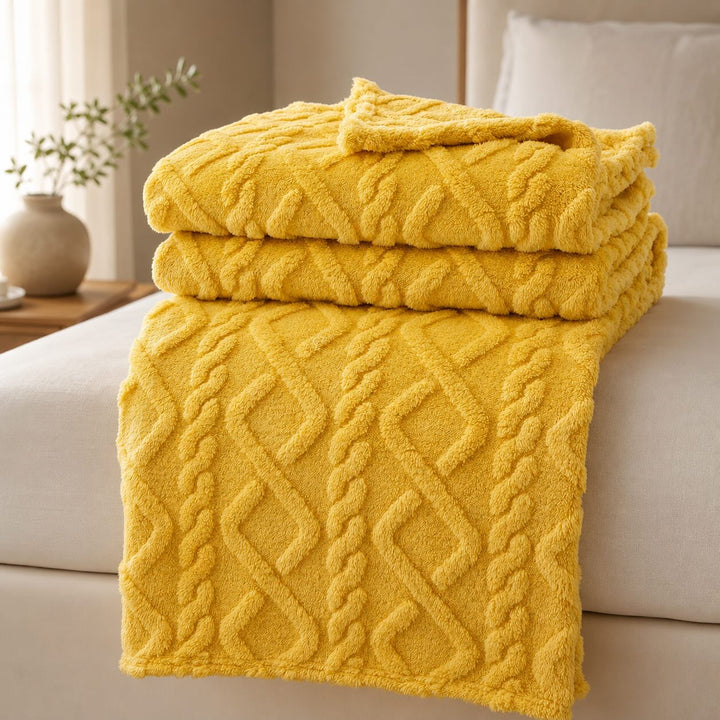 Lightweight Coral Fleece Throw Blanket for Sofa and Bed Use Soft and Easy to Clean