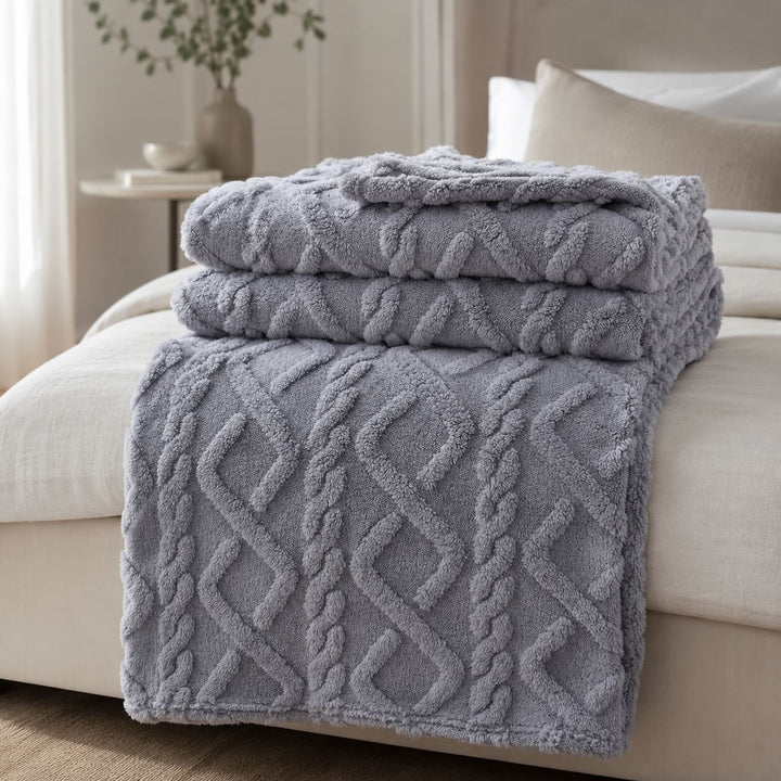 Lightweight Coral Fleece Throw Blanket for Sofa and Bed Use Soft and Easy to Clean
