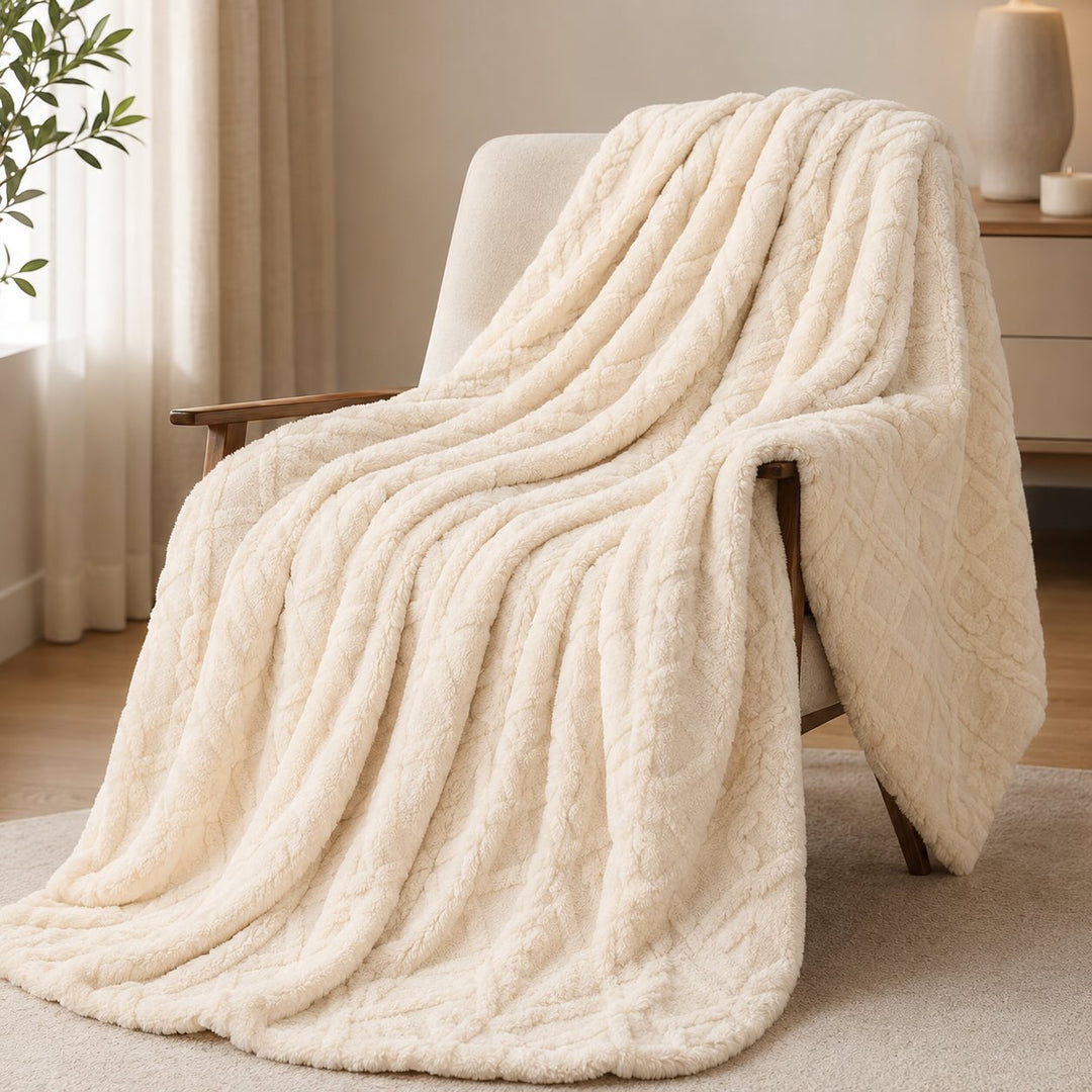 Lightweight Coral Fleece Throw Blanket for Sofa and Bed Use Soft and Easy to Clean