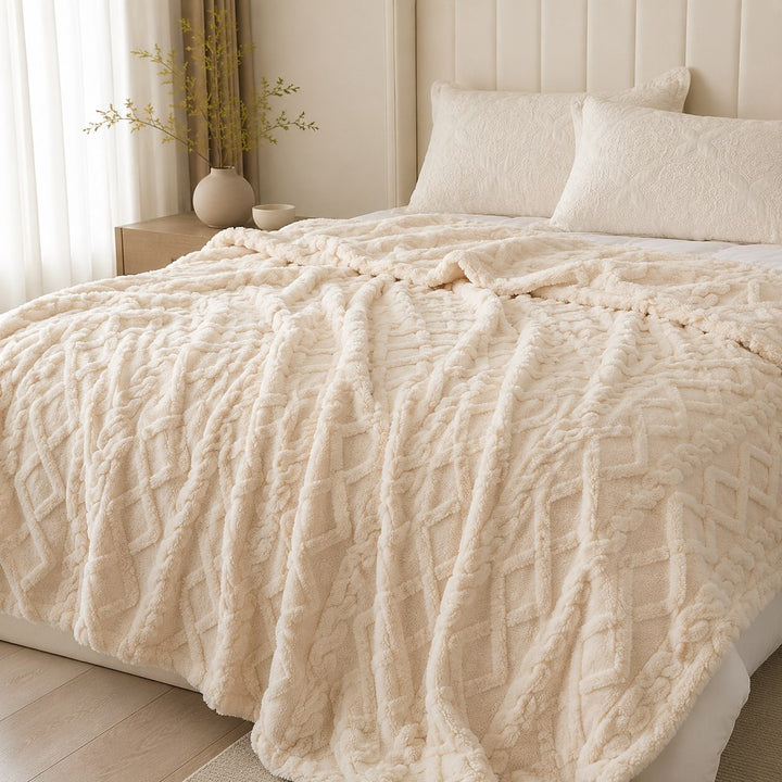 Lightweight Coral Fleece Throw Blanket for Sofa and Bed Use Soft and Easy to Clean