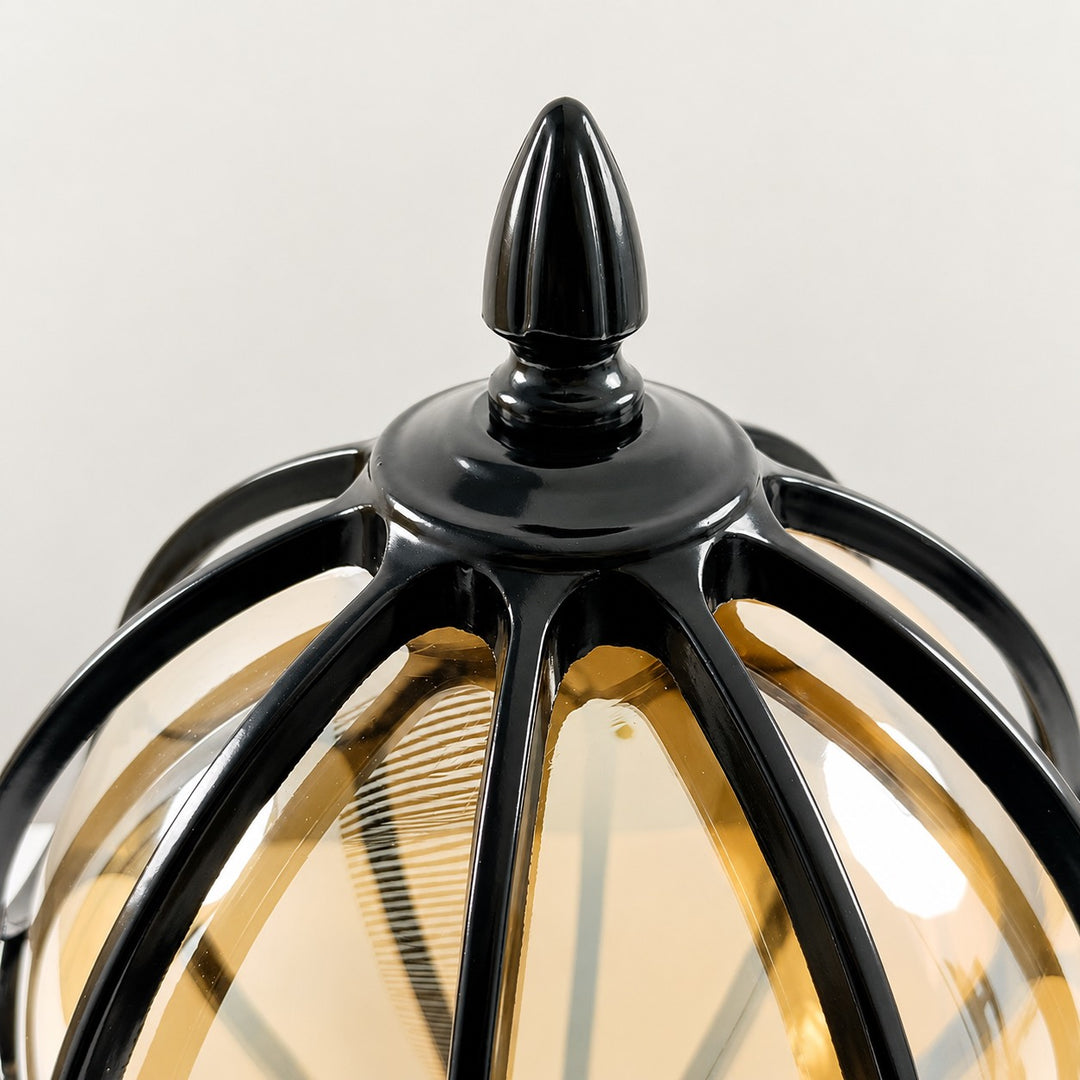 Modern Outdoor Wall Light Metal Base Glass Shade IP65 Rated