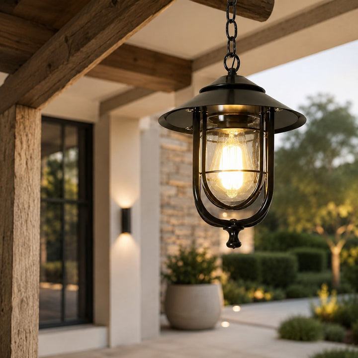 Vintage Rustic Outdoor Hanging Pendant Light Adjustable Die-Cast Aluminum LED Waterproof