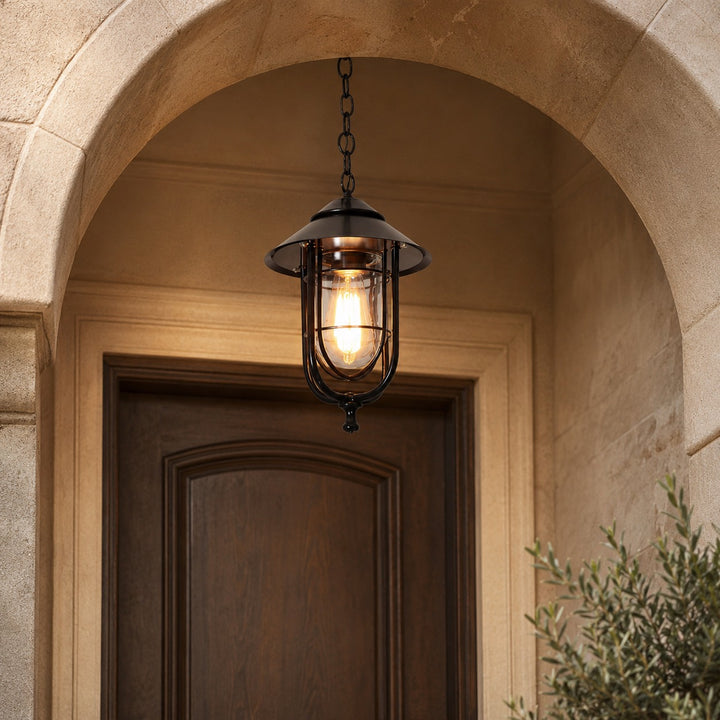 Vintage Rustic Outdoor Hanging Pendant Light Adjustable Die-Cast Aluminum LED Waterproof