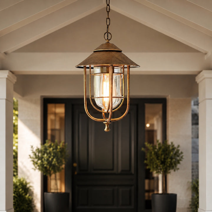 Vintage Rustic Outdoor Hanging Pendant Light Adjustable Die-Cast Aluminum LED Waterproof
