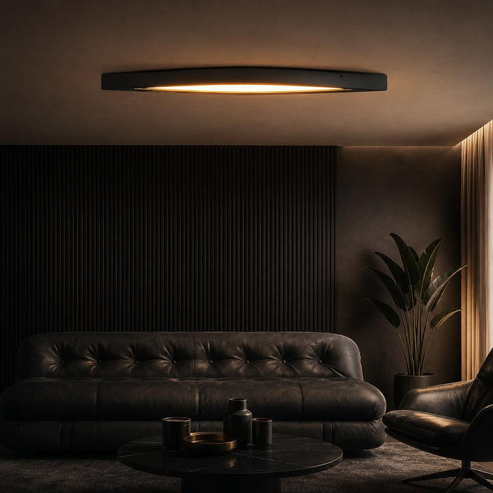 Modern Minimalist Ceiling Light Long Strip Diamond Shape Wood LED Adjustable Color Temperature